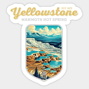 USA - NATIONAL PARK - YELLOWSTONE Mammoth Hot Springs - 3 Sticker